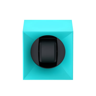 Startbox 1 montre Soft Touch Turquoise : écrin rotatif pour montre automatique
