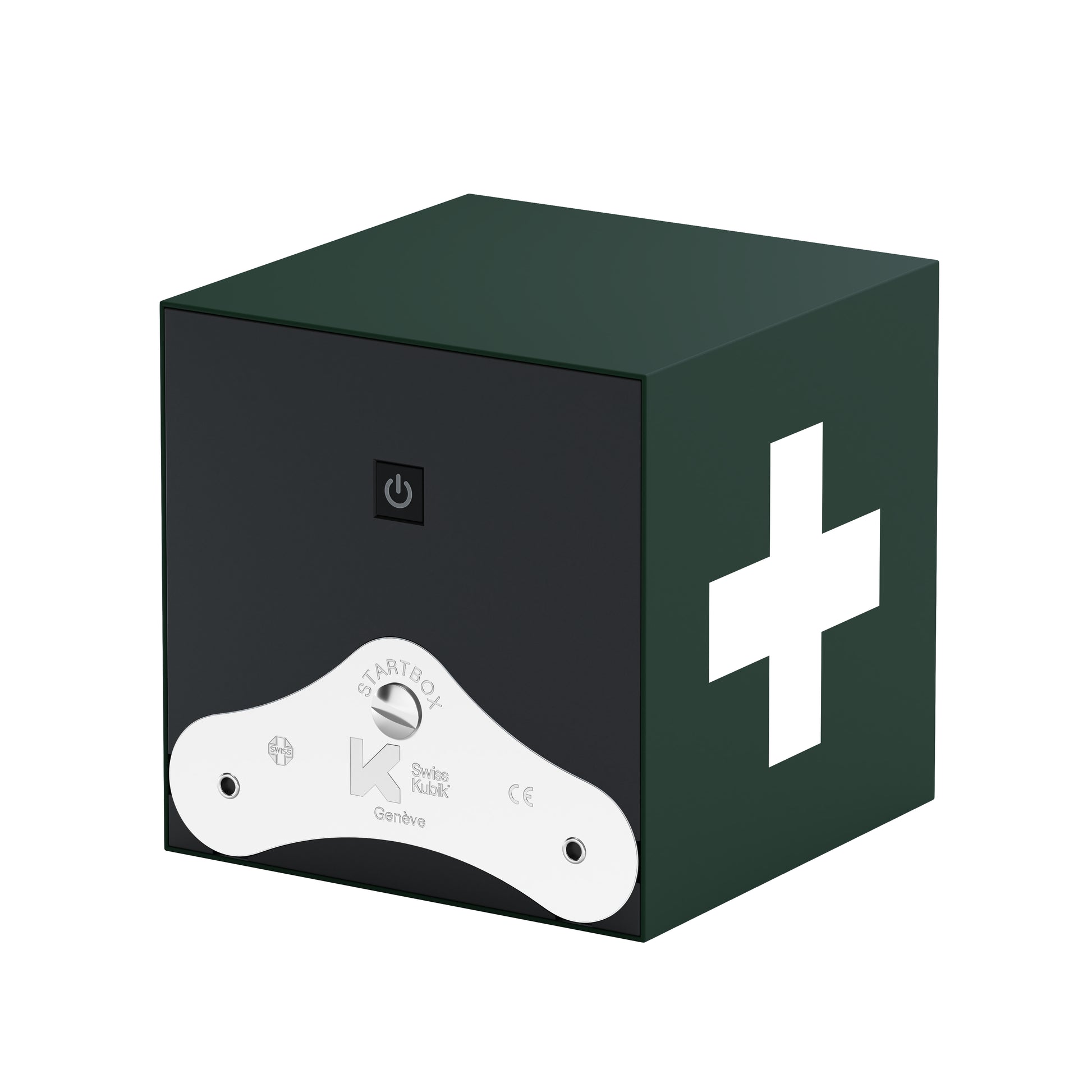Startbox 1 montre Soft Touch Vert : écrin rotatif pour montre automatique