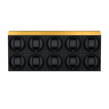 Masterbox 10 montres Aluminium Or : écrin rotatif pour montre automatique