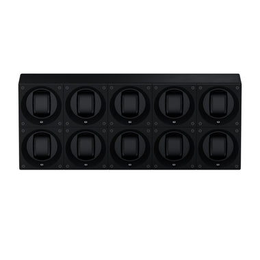 Masterbox 10 montres Cuir Noir : écrin rotatif pour montre automatique