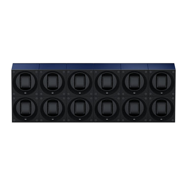 Masterbox 12 montres Aluminium Bleu Marine : écrin rotatif pour montre automatique