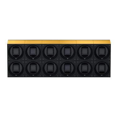 Masterbox 12 montres Aluminium Or : écrin rotatif pour montre automatique