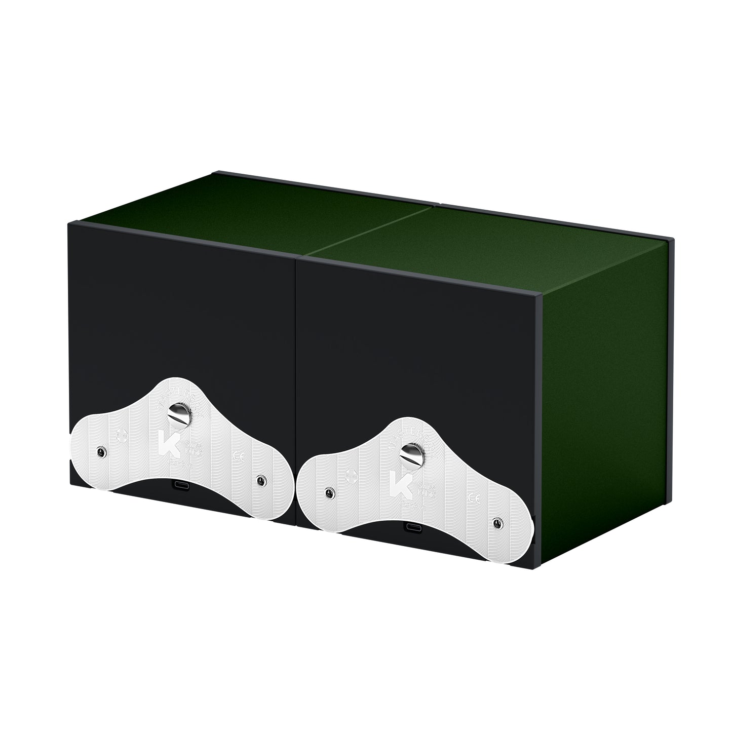 SwissKubik : remontoir montre automatique Masterbox Aluminium Vert Foncé 2 montres