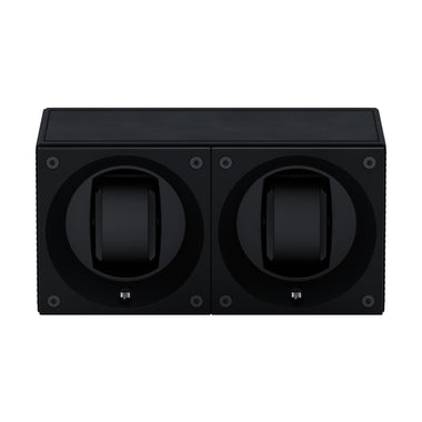 Masterbox 2 montres Cuir Noir : écrin rotatif pour montre automatique