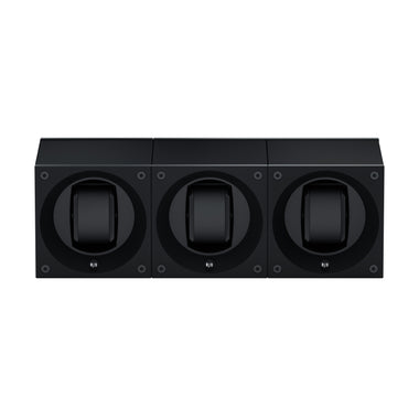 Masterbox 3 montres Aluminium Noir : écrin rotatif pour montre automatique