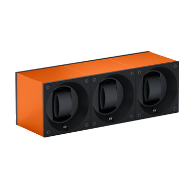 Remontoir montre automatique : Masterbox 3 montres Aluminium Orange