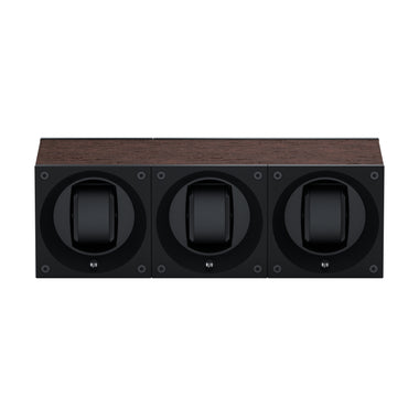 Masterbox 3 montres Bois Wengé Naturel : écrin rotatif pour montre automatique