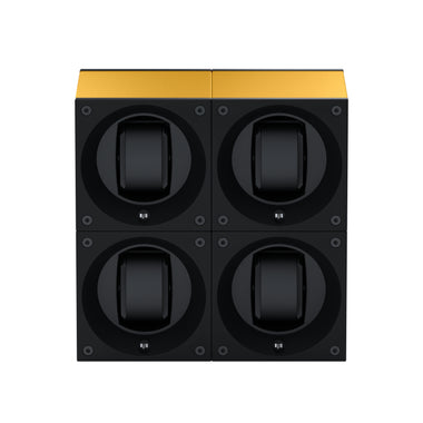 Masterbox 4 montres Aluminium Or : écrin rotatif pour montre automatique