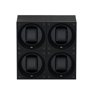 Masterbox 4 montres Bois Wengé Noir : écrin rotatif pour montre automatique