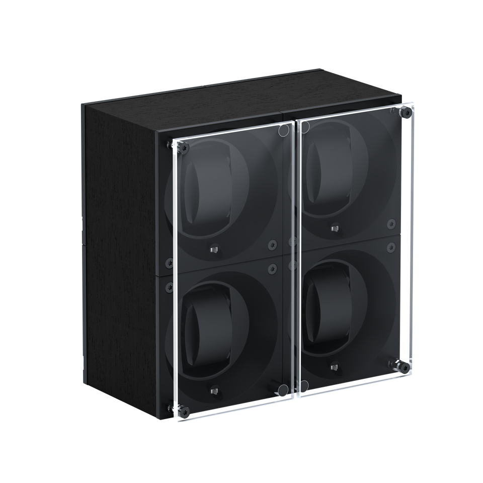 Remontoir 4 montres bois wengé noir Masterbox