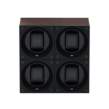 Masterbox 4 montres Bois Wengé Naturel : écrin rotatif pour montre automatique