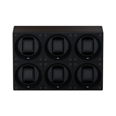 Masterbox 6 montres Cuir Marron Foncé : écrin rotatif pour montre automatique