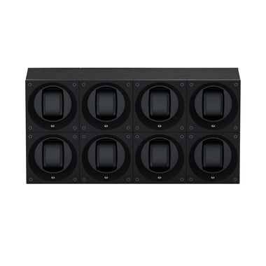 Masterbox 8 montres Bois Wengé Noir : écrin rotatif pour montre automatique