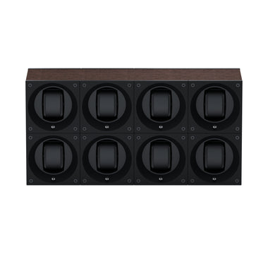 Masterbox 8 montres Bois Wengé Naturel : écrin rotatif pour montre automatique
