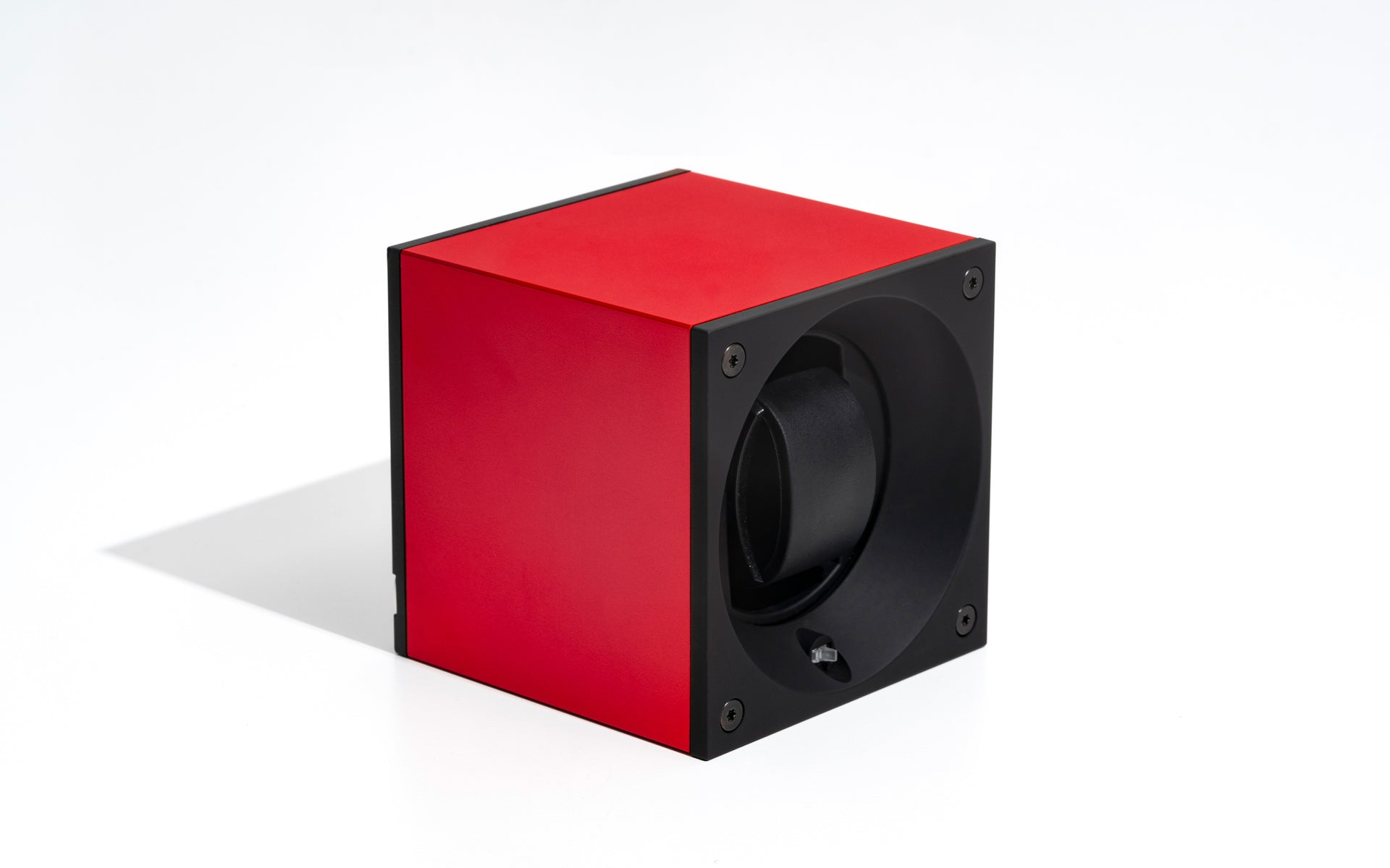 Ecrin rotatif pour montre automatique : Masterbox aluminium rouge