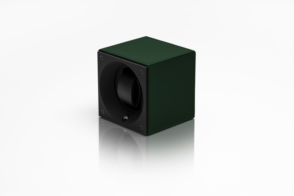 Remontoir pour montre automatique automatique en cuir vert