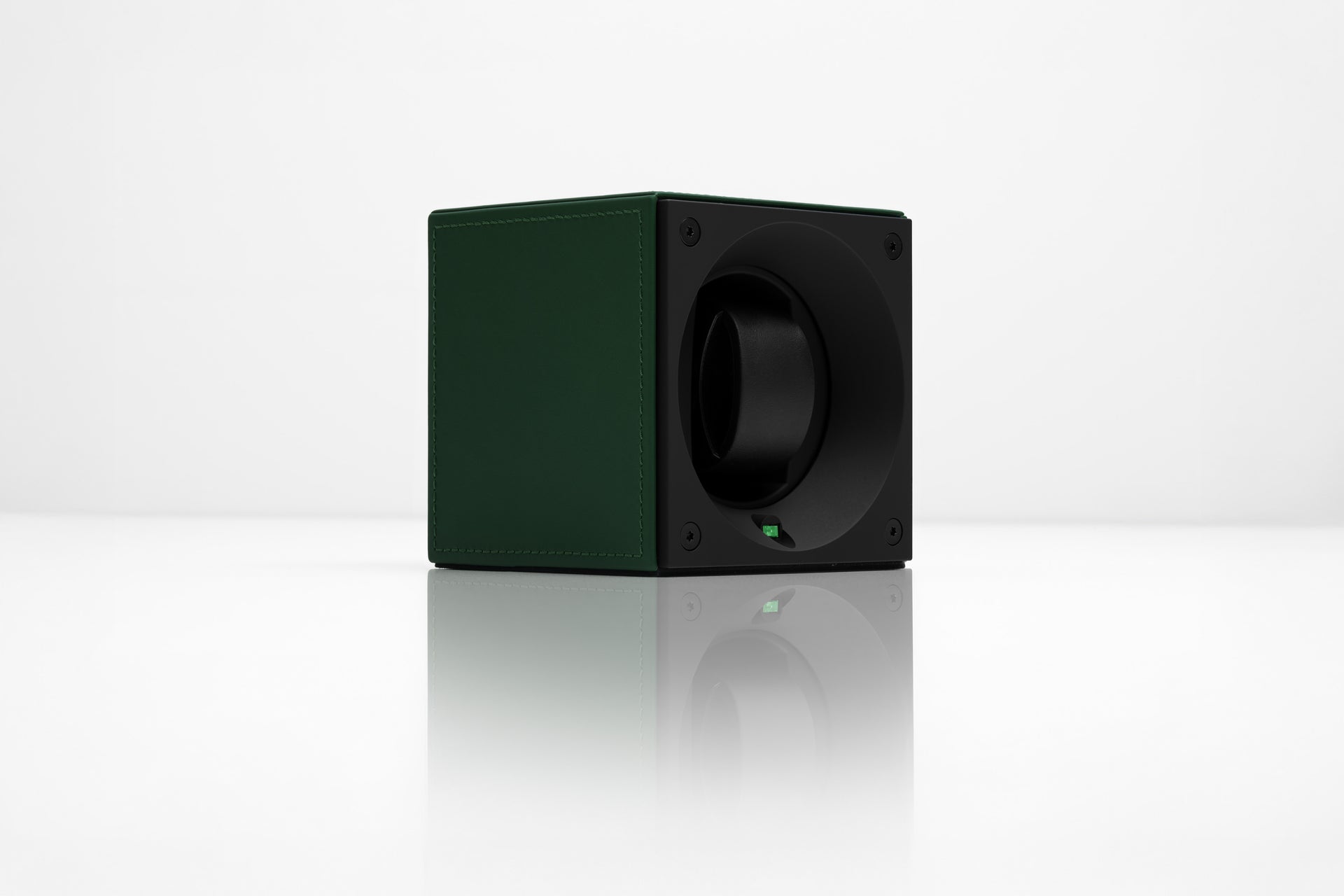 SwissKubik Masterbox Cuir : remontoir montre automatique vert
