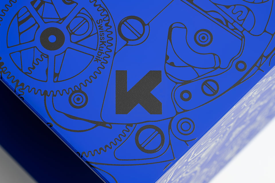 Remontoir 1 montre Soft Touch bleu mouvement noir : support pour montre automatique