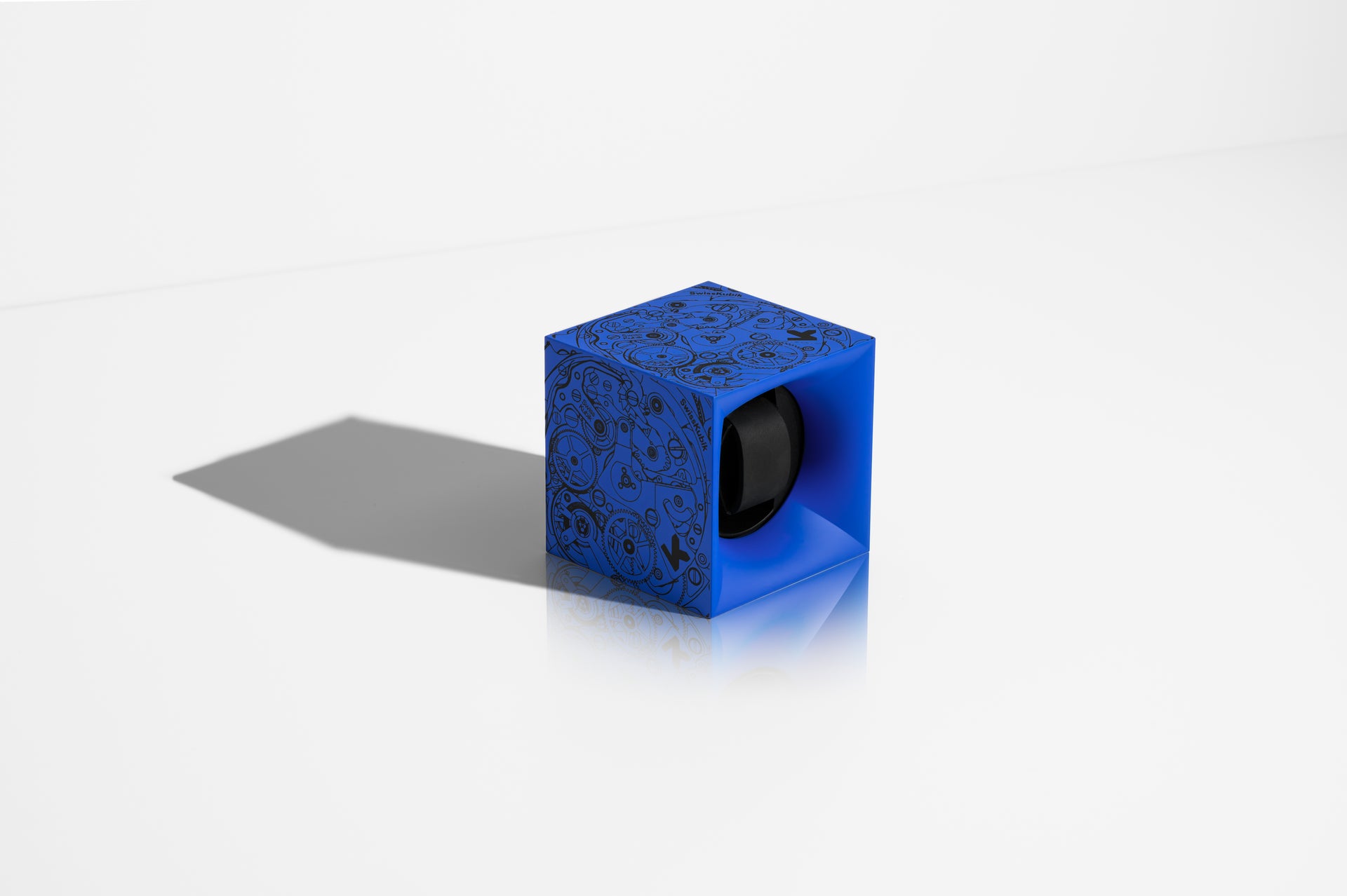 SwissKubik Startbox Soft Touch : remontoir montre automatique bleu