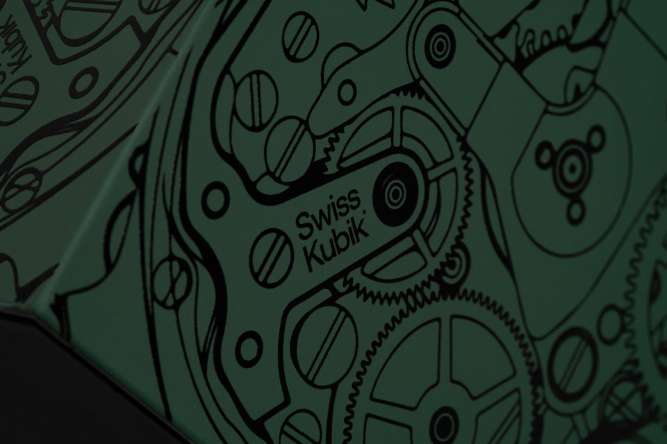 Startbox : remontoir pour montre automatique vert mouvement noir Soft Touch