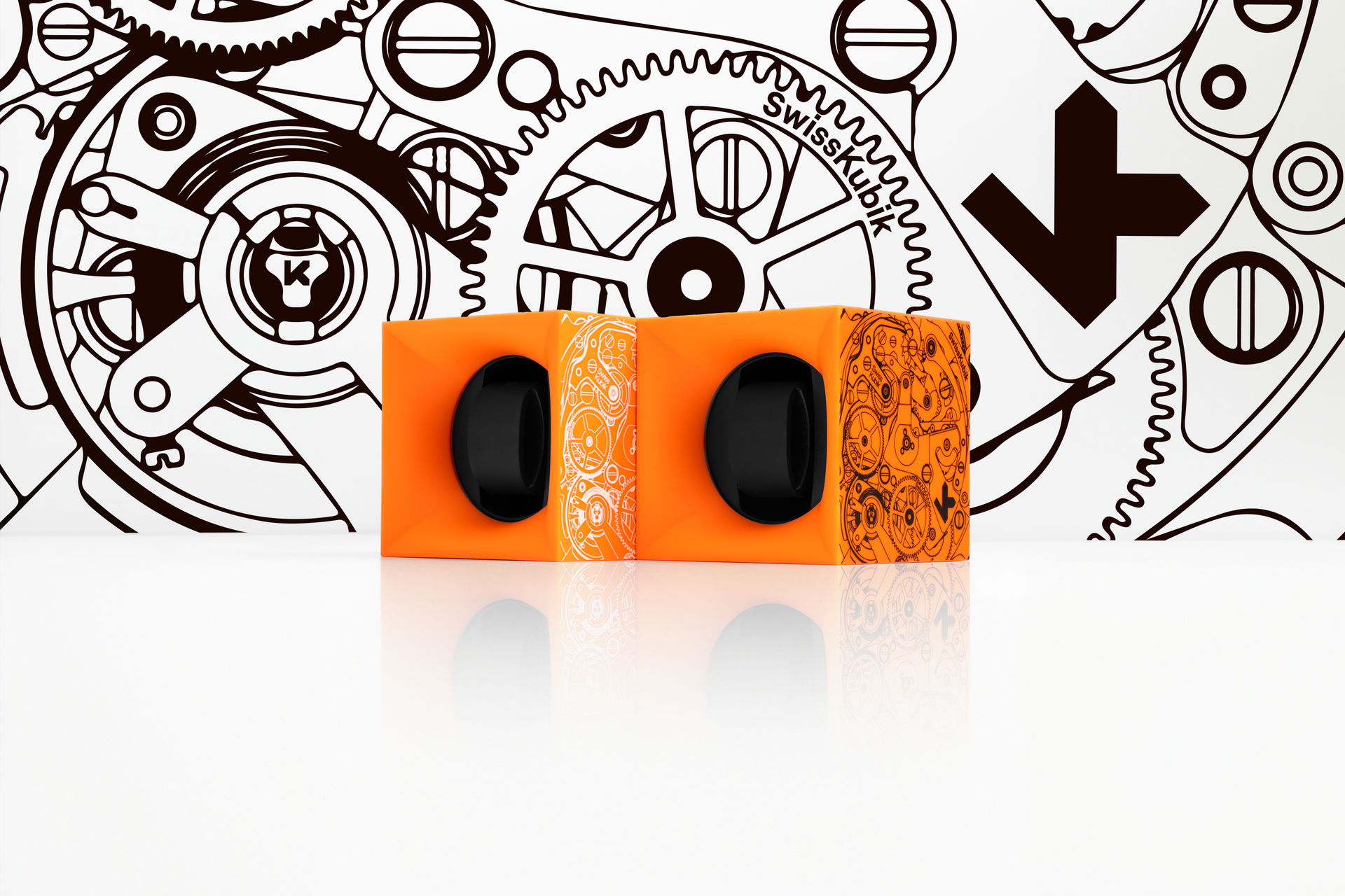 SwissKubik Startbox Soft Touch : remontoir montre automatique orange