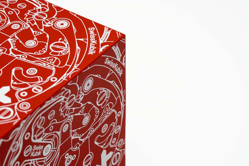 Remontoir 1 montre Soft Touch rouge mouvement blanc : support pour montre automatique