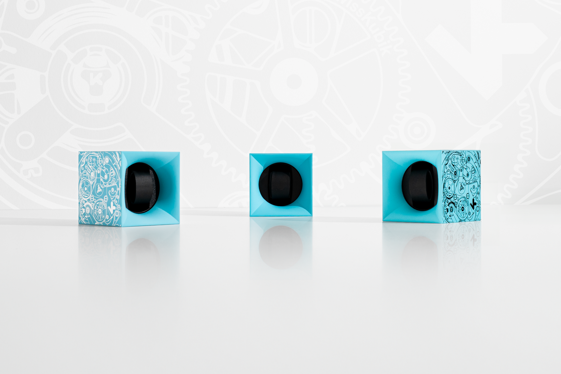 SwissKubik Startbox Soft Touch : remontoir montre automatique turquoise