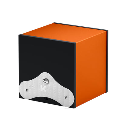 SwissKubik : remontoir montre automatique Masterbox Aluminium Orange 1 montre