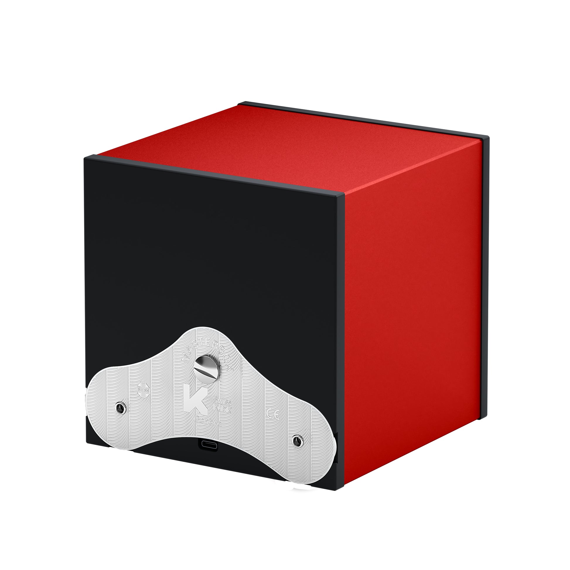 SwissKubik : remontoir montre automatique Masterbox Aluminium Rouge 1 montre