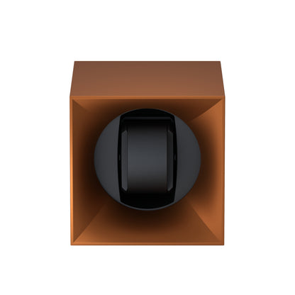 Startbox 1 montre Soft Touch Bronze : écrin rotatif pour montre automatique