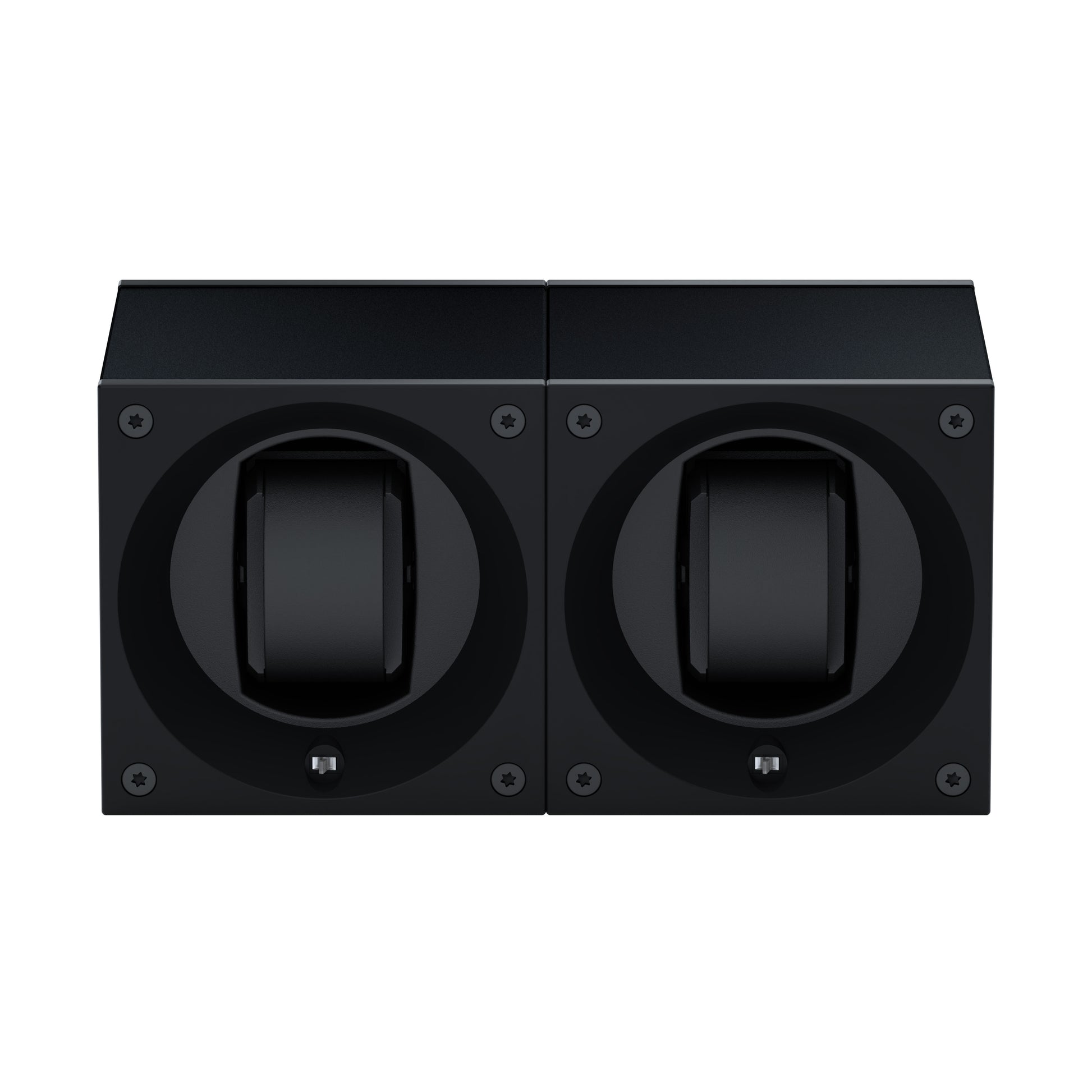Masterbox 2 montres Aluminium Noir : écrin rotatif pour montre automatique