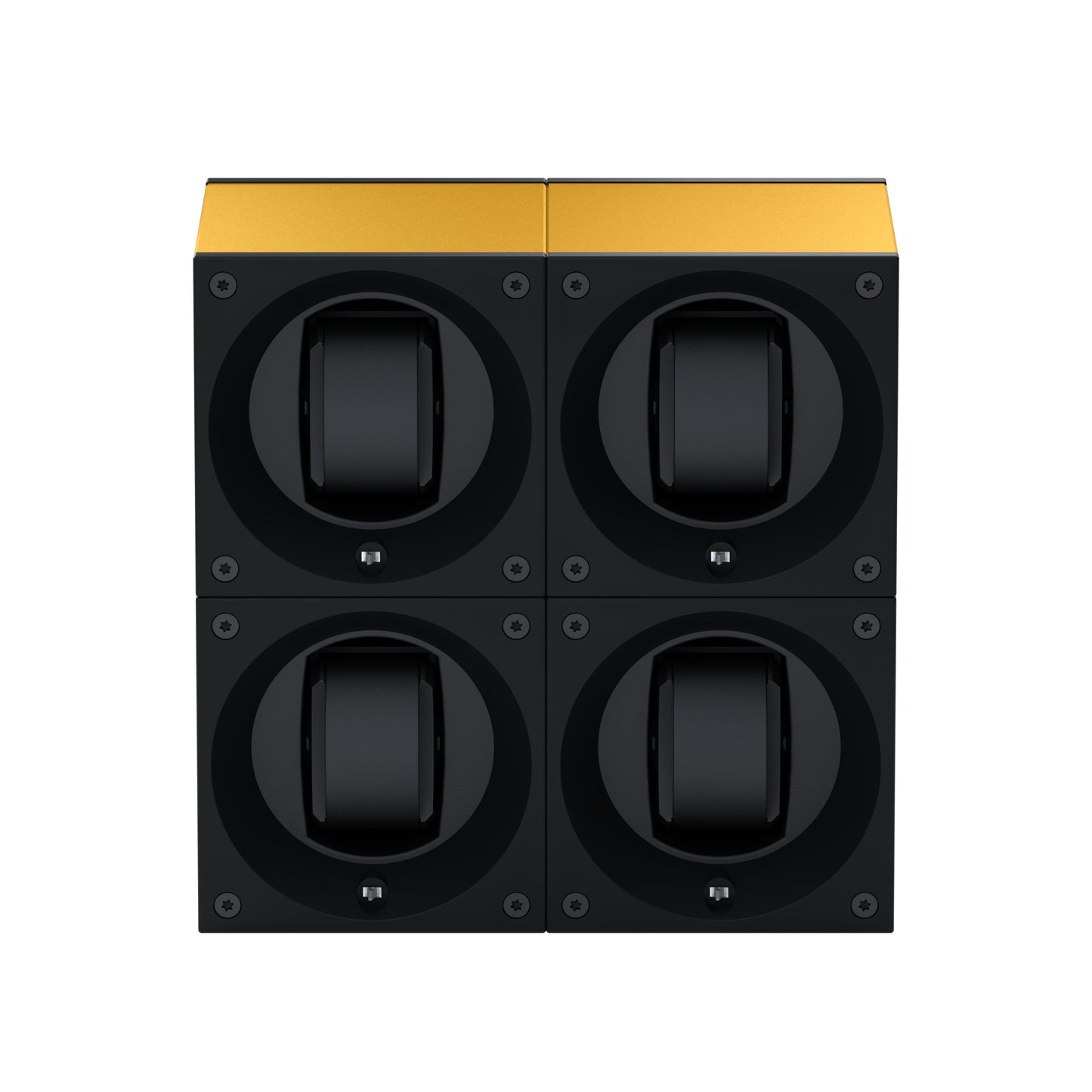 Masterbox 4 montres Aluminium Or : écrin rotatif pour montre automatique