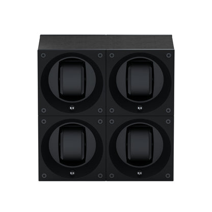Masterbox 4 montres Bois Wengé Noir : écrin rotatif pour montre automatique