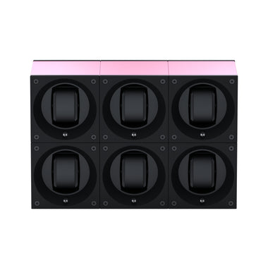Masterbox 6 montres Aluminium Rose : écrin rotatif pour montre automatique