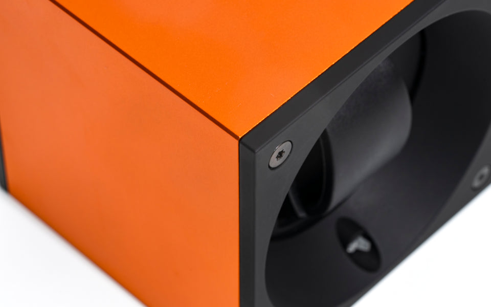 Masterbox : remontoir pour montre automatique orange en aluminium