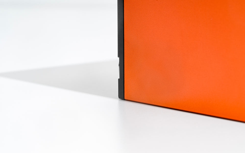 Montre automatique : remontoir Masterbox aluminium orange