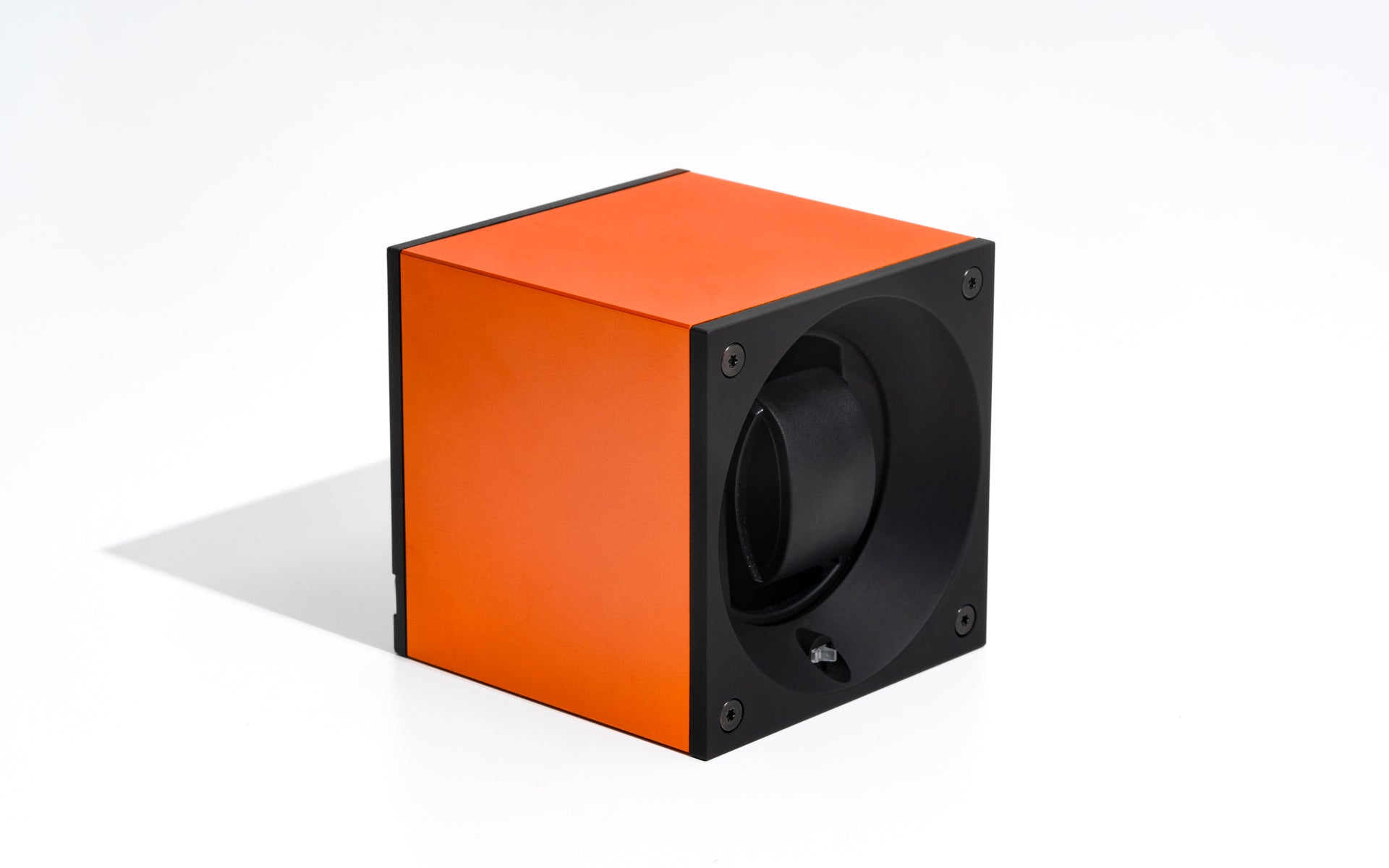 Ecrin rotatif : remontoir pour montre Masterbox orange en aluminium
